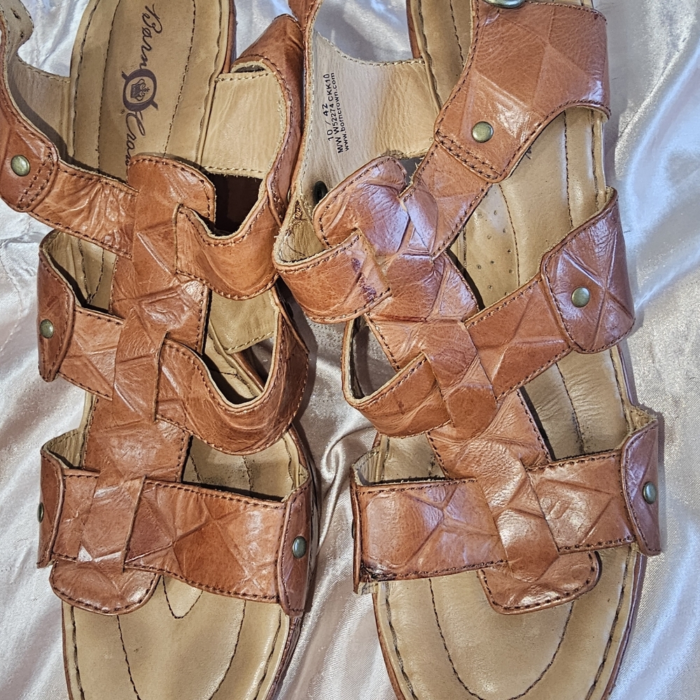 Born Crown Leather Wedge Sandals